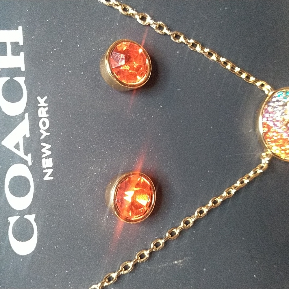 Coach New York Necklace & Earring set - Picture 6 of 6